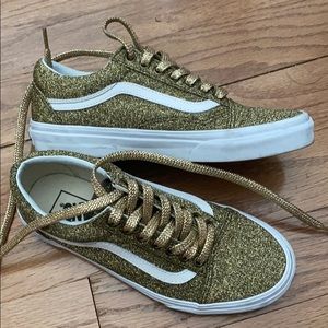 Vans Old Skool Gold sparkle Women Shoes
